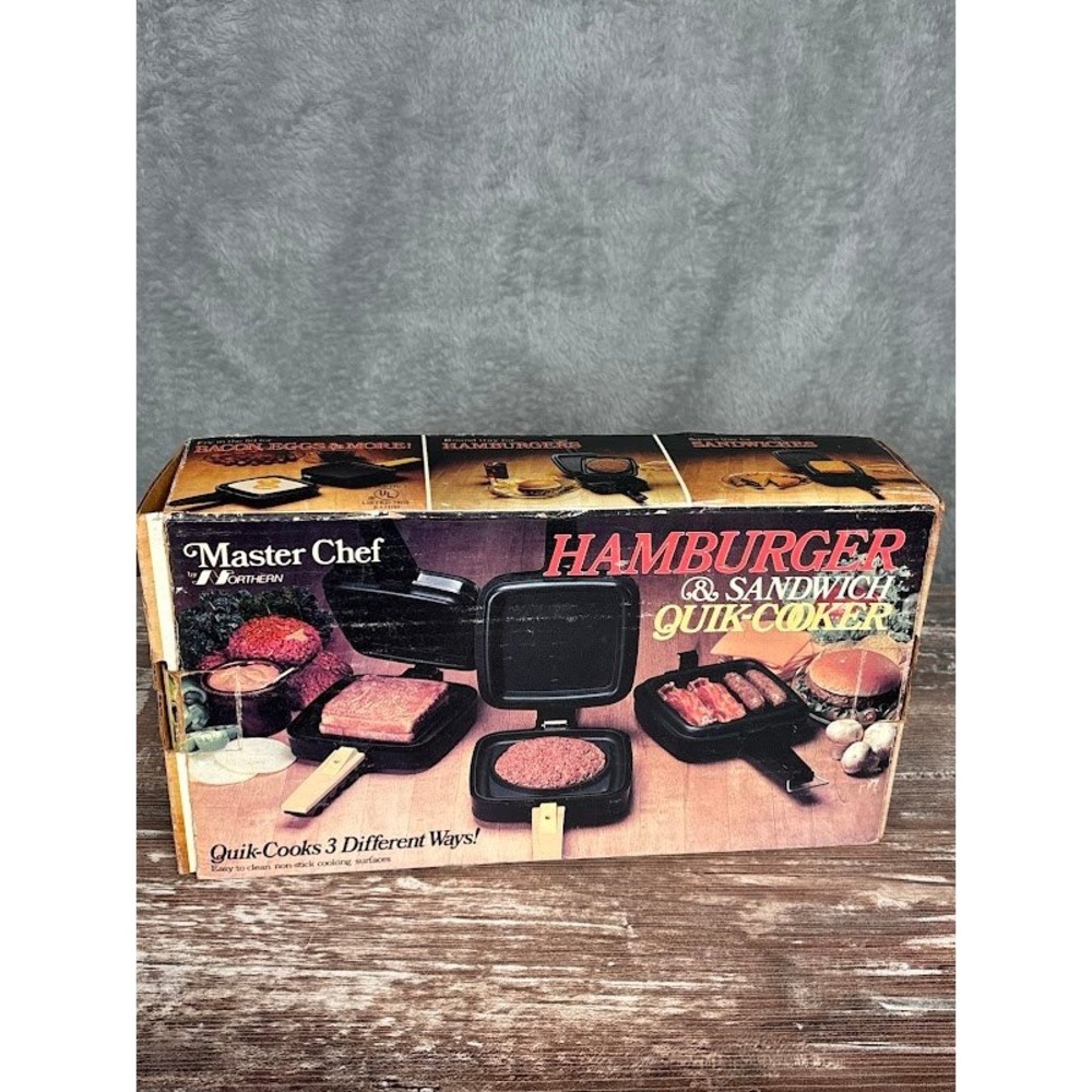 Master Chef Hamburger Sandwich Quik‎ Cooker Electric Griddle Model 3041 - Picture 7 of 11